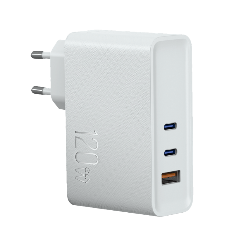 Ładowarka sieciowa 1xUSB-A+2xUSB-C Fast 120W