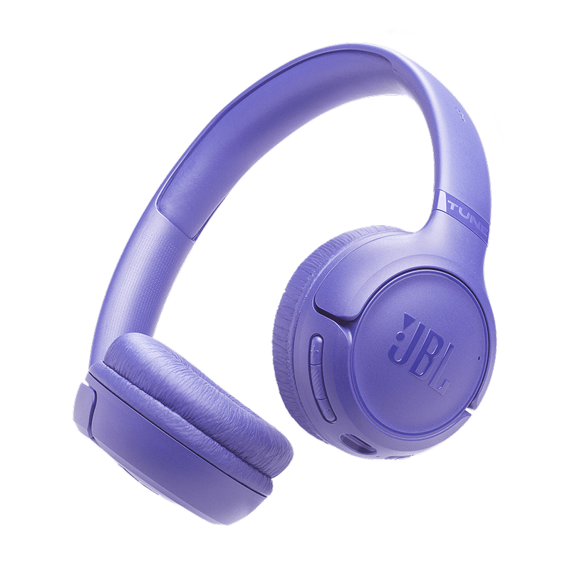 Słuchawki bezprzewodowe nauszne JBL T530 BT lawendowe front lewy skos