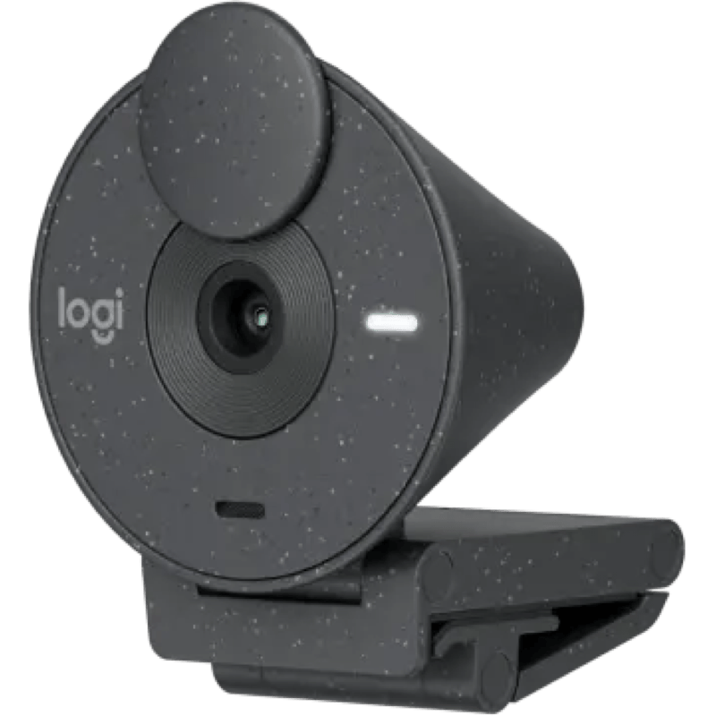 Kamera internetowa Logitech Brio 305 grafitowa dla biznesu grafitowa front lewy obrót