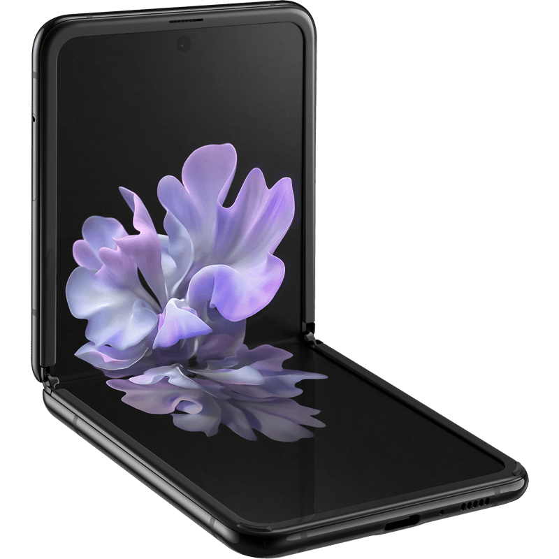 Samsung Galaxy Z Flip zgięty czarny bok