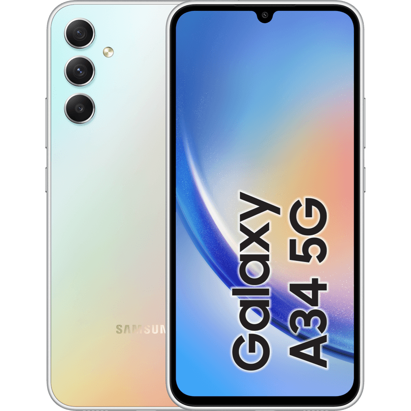 Samsung Galaxy A34 5G 128GB srebrny front