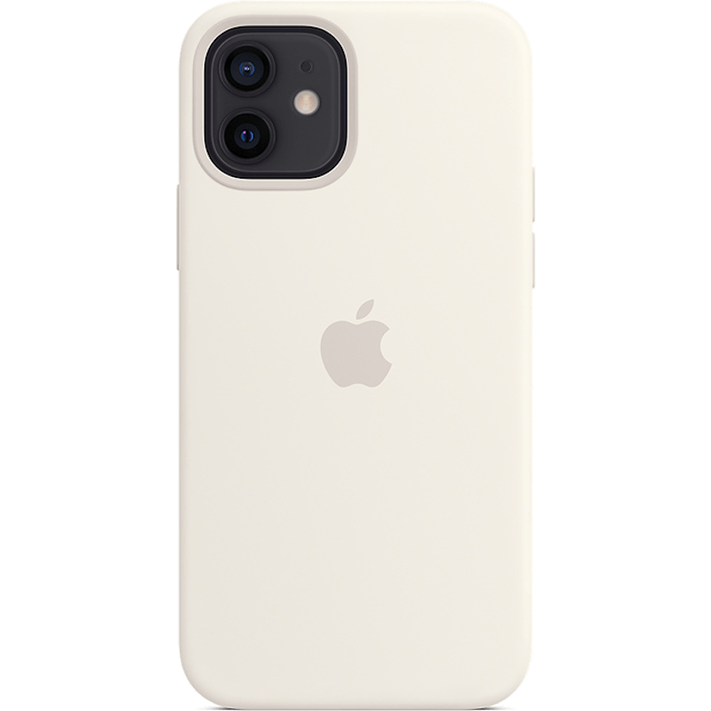 Etui Silicone Apple Case z MagSafe iPhone 12 białe