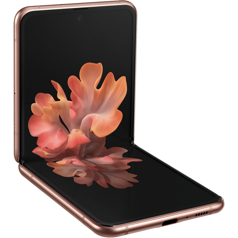 Samsung Galaxy Z Flip 5G miedziany zlozony skos