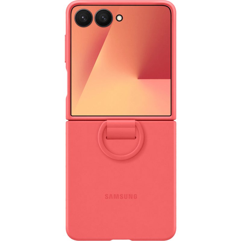 Etui ochronne oryginalne Samsung Flip 7 z kółkiem BB koralowe tył