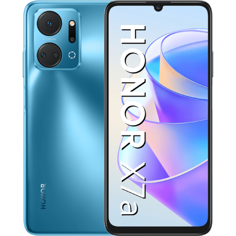 HONOR X7A niebieski front + tyl