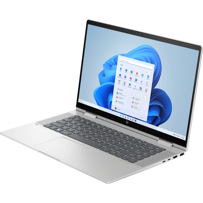 Laptop HP ENVY 15 X360 FE0220NW srebrny front lewy obrot
