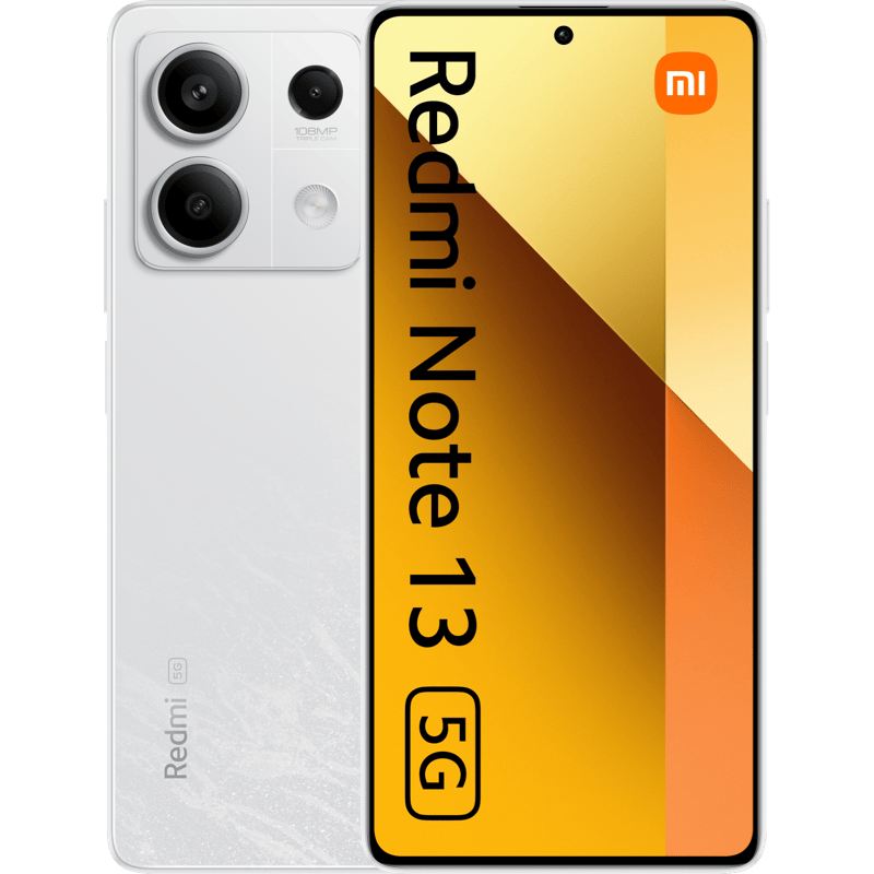 Xiaomi Redmi Note 13 5G bialy front i tyl