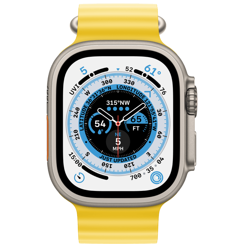 Apple Watch Ultra 49mm zolty front