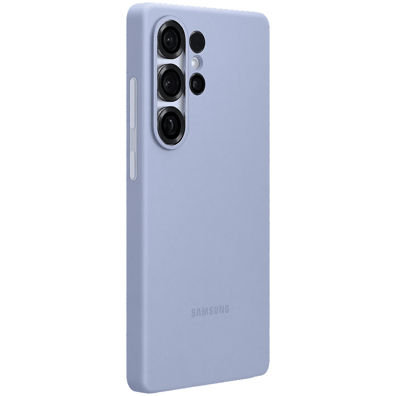 Etui ochronne silikonowe oryginalne Samsung Galaxy S25 Ultra BB niebieskie tył lewy skos