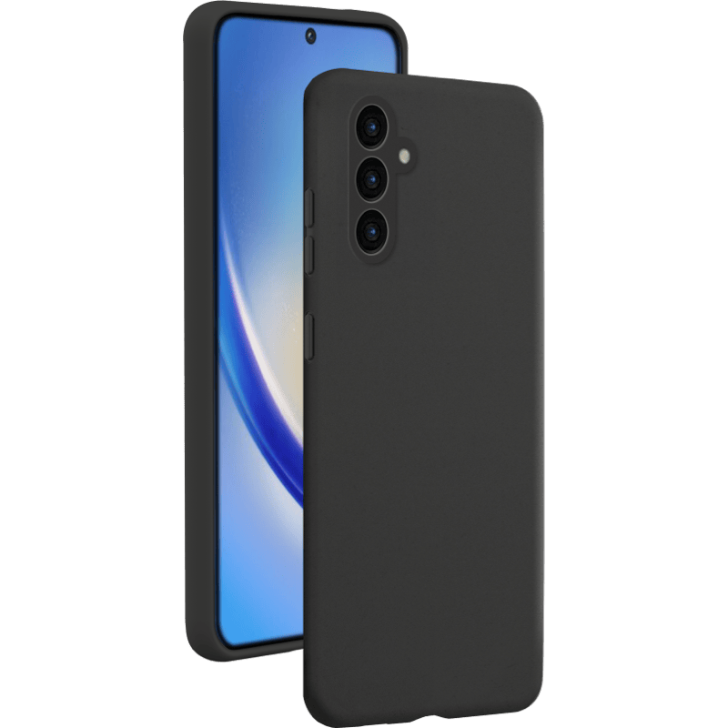 Etui soft touch Bigben Samsung Galaxy A35 BB czarne front ogółem