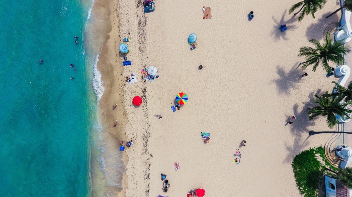zdjęcie wykonane dronem - plaża