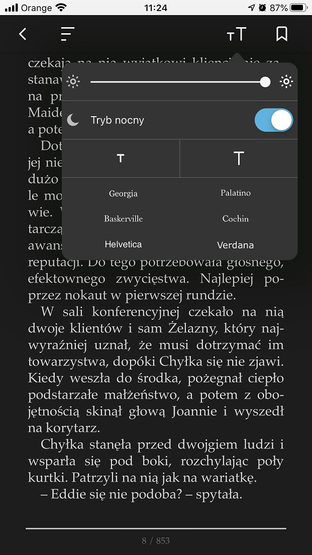 ebook tryb nocny