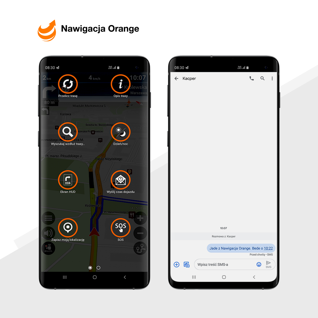 SMS z Nawigacji Orange