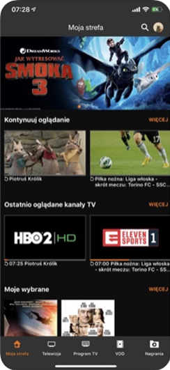 aplikacja Orange TV GO