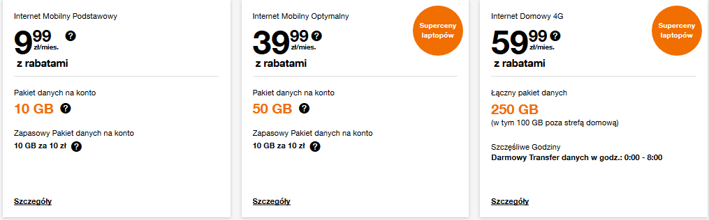 internet mobilny