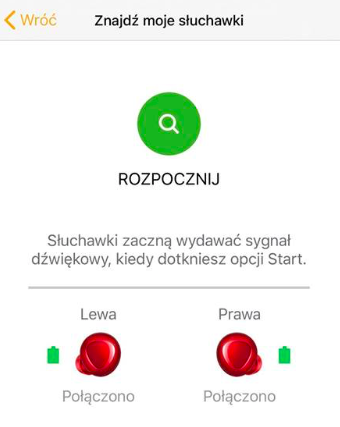 Słuchawki Samsung Galaxy Buds+ menu