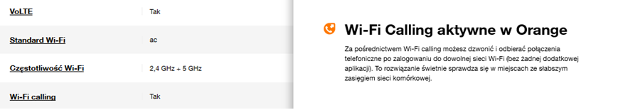 wyjaśnienie Wi-Fi Calling w porównywarce Orange