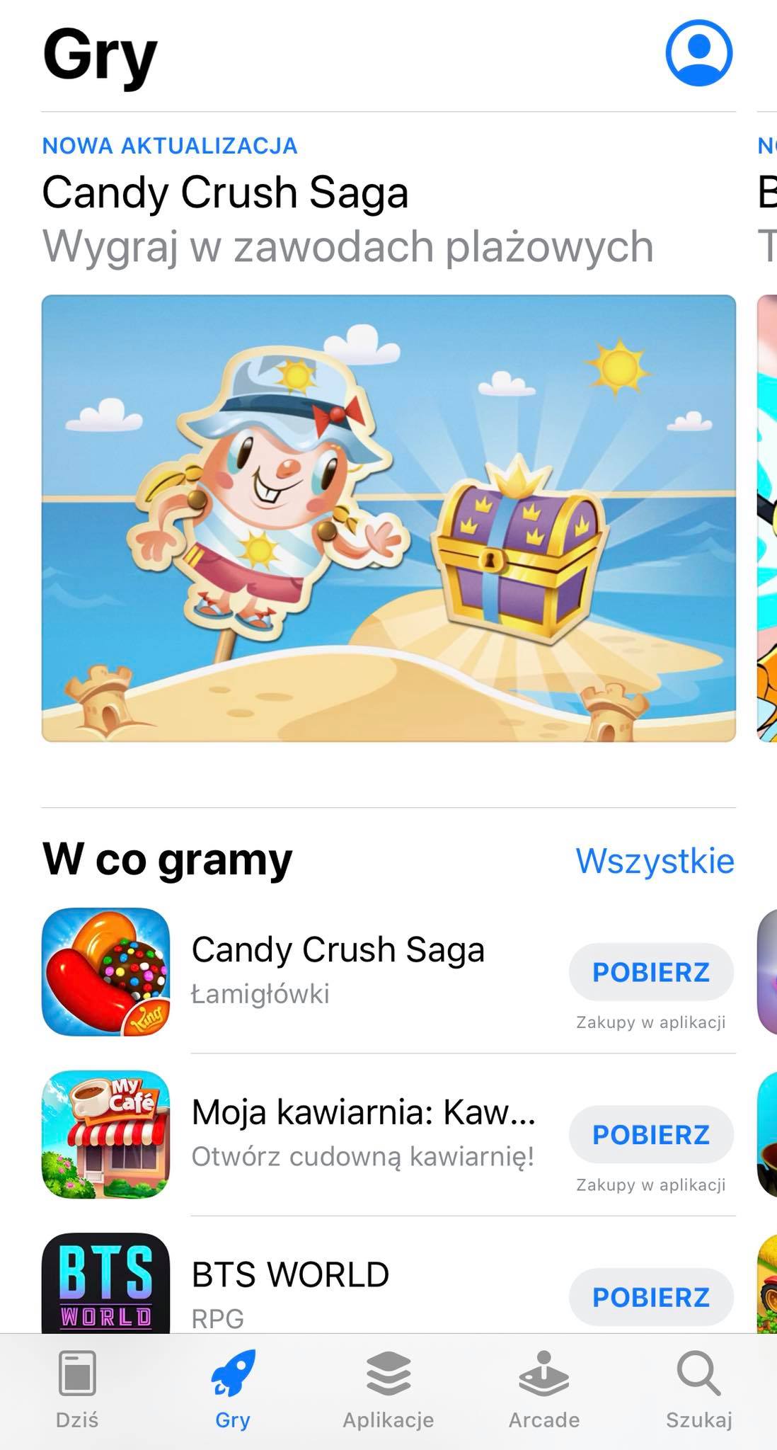 Widok menu sklepu z aplikacjami AppStore