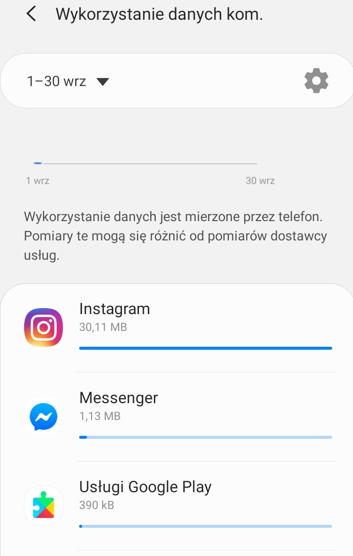 lista aplikacji w telefonie