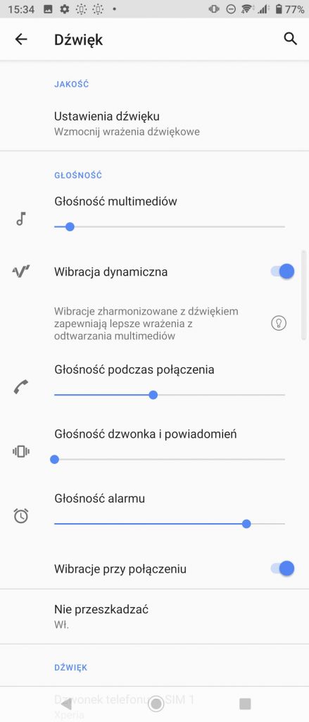 Sony Xperia 1 II 5G dźwięk