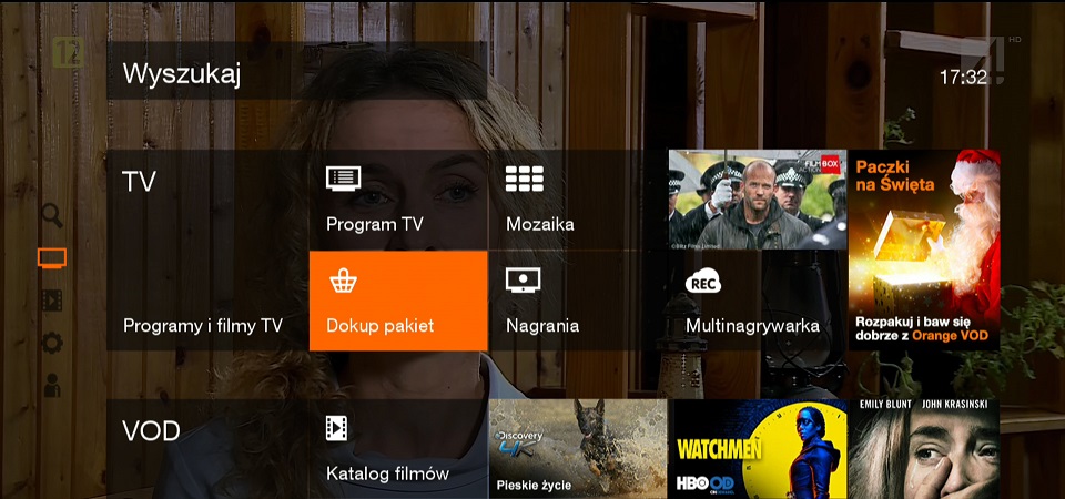 screen z dekodera Orange TV