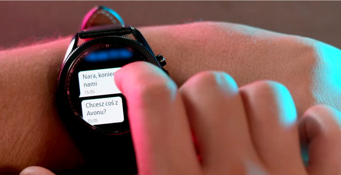 odczytywanie wiadomości w Galaxy Watch 3