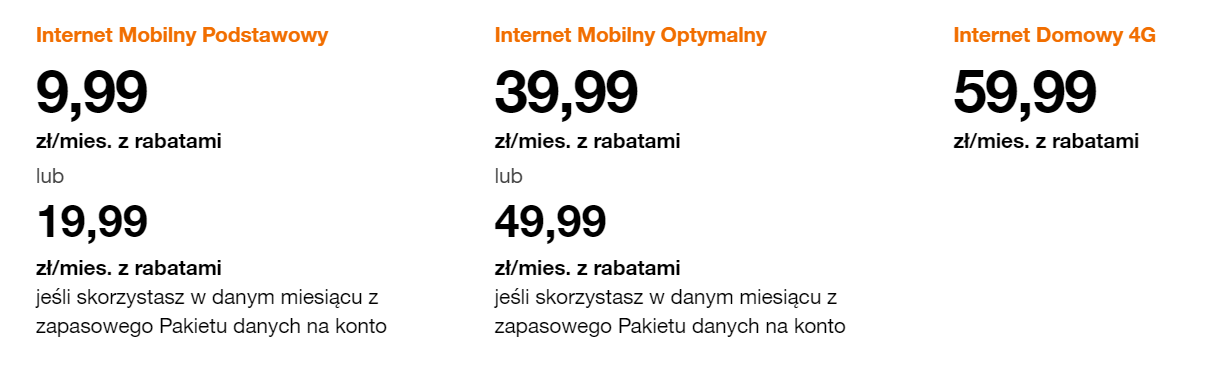 Internet mobilny od Orange