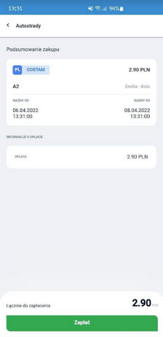 skycash potwierdzenie
