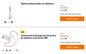 Prezentacja bransoletki i smyczy do telefonu 