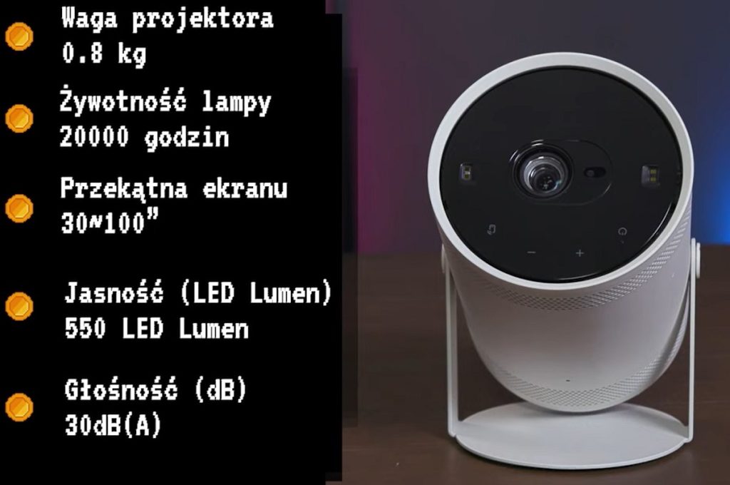 Projektor stojący na biurku