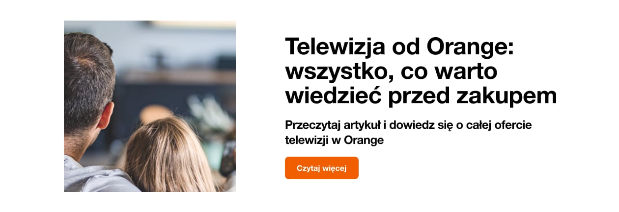 Baner z linkowaniem do artykułu ogólnego o telewizji w Orange