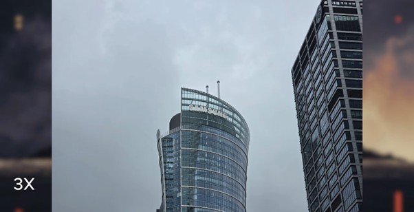 Zdjęcie budynku w przybliżeniu 3x z Samsunga Galaxy S26 Ultra